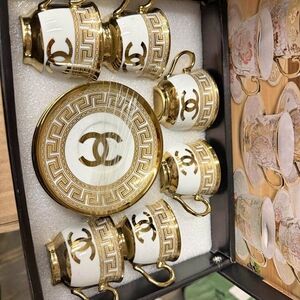 Luxury Gold and White Tea Set